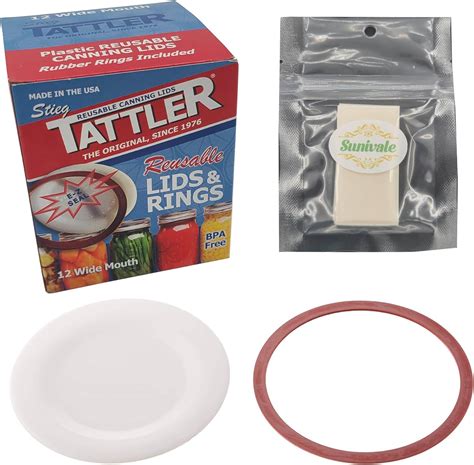 Tattler Canning Lids with Built-in Vacuum Pumps