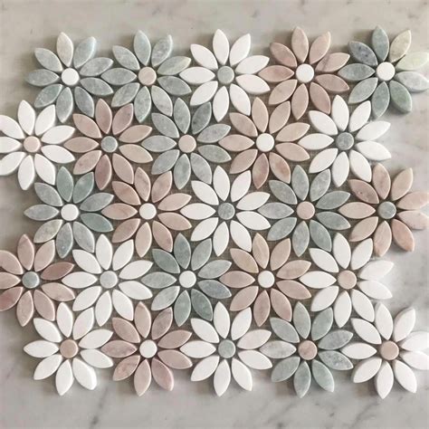 Floral Mosaic Kitchen Mat